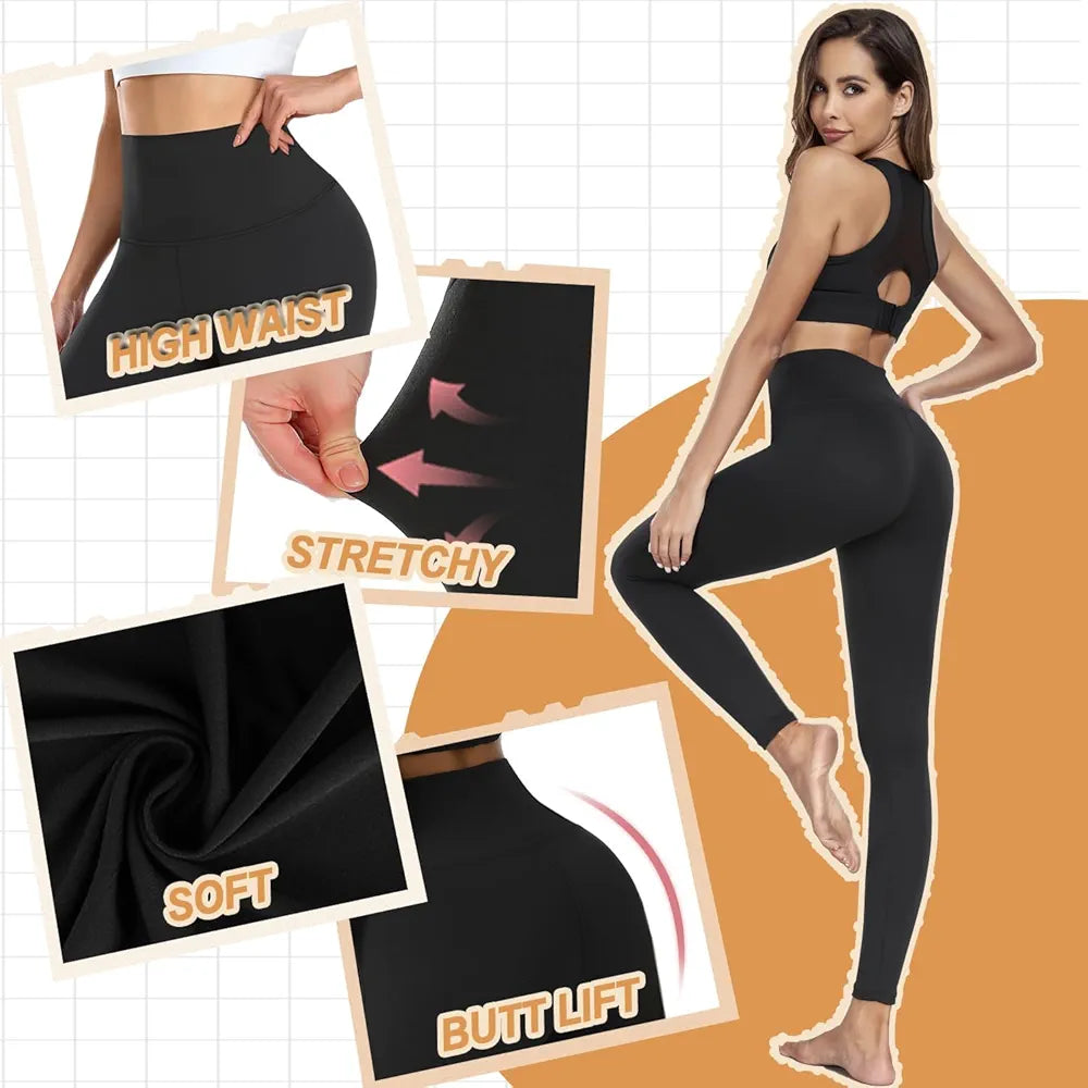 CTHH High Waisted Leggings for Women – Tummy Control Soft Yoga Pants for Workout, Running & Fitness
